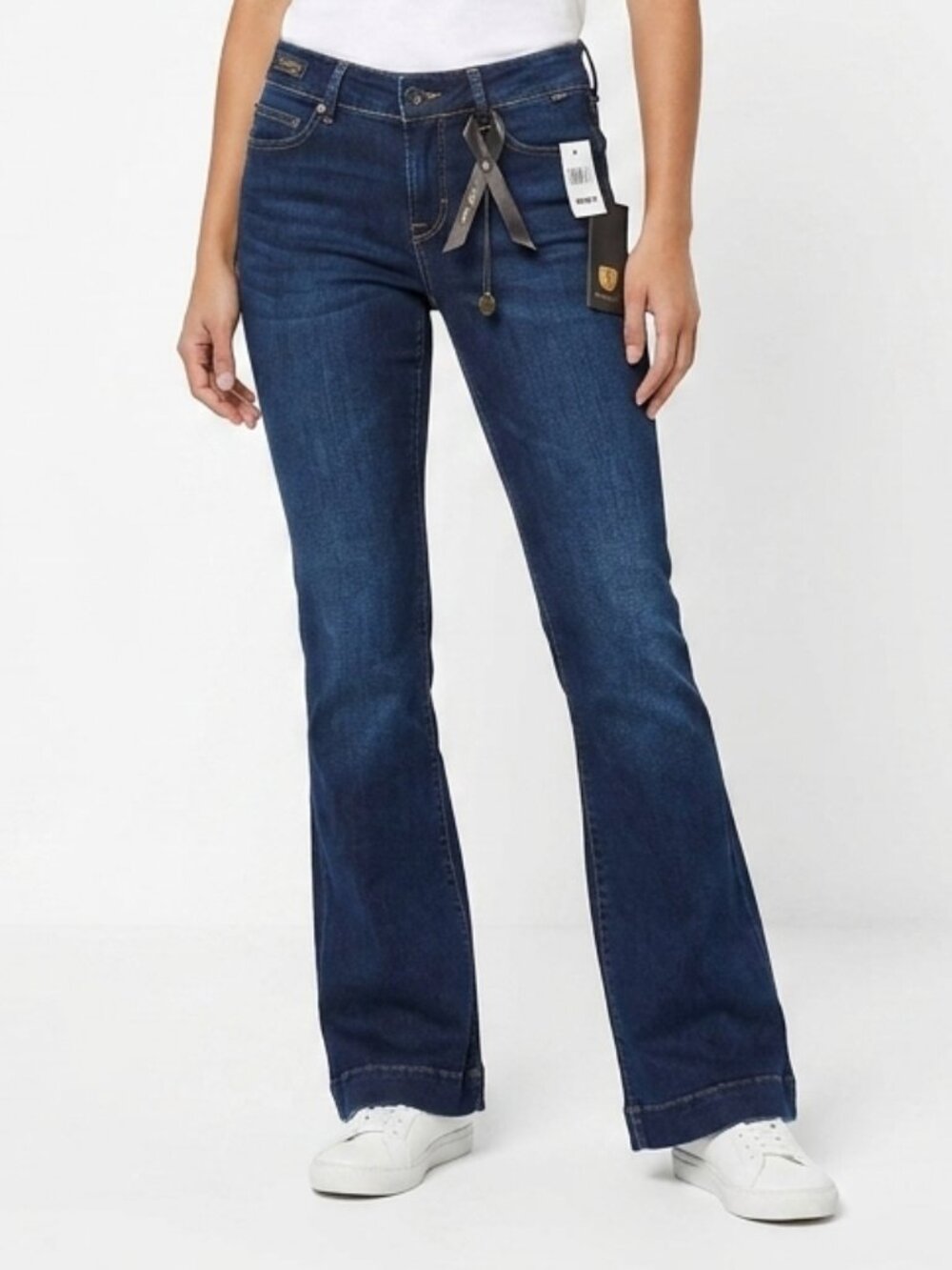 NWT Mavi Gold Molly Mid-Rise Flare Bootcut Jeans in Dark Indigo Wash